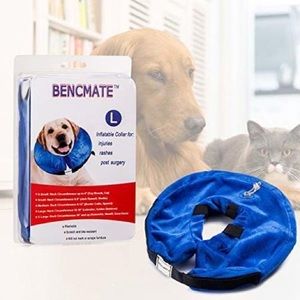 ★ NWT BENCMATE Protective Inflatable Collar For Dogs And Cats - Blue ★